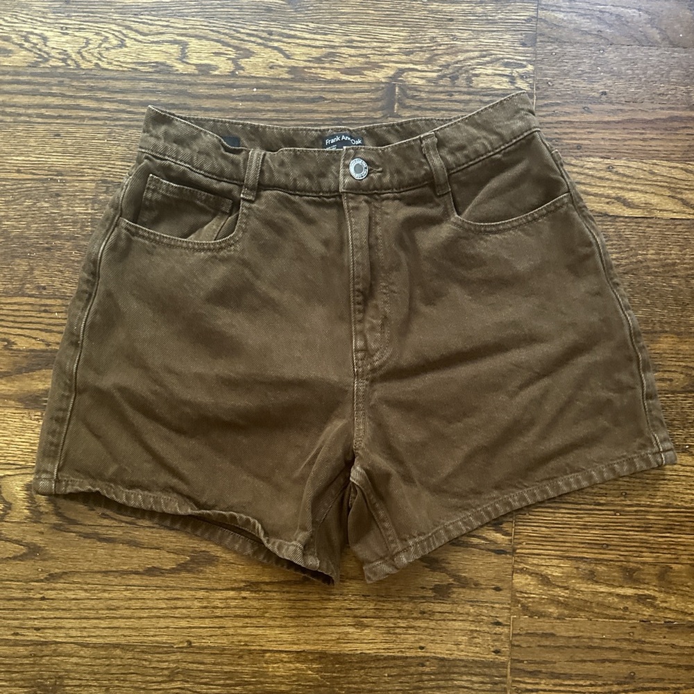 Frank & Oak Brown Jean Shorts
